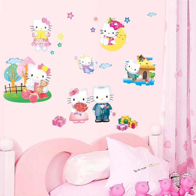 Usd 9 08 Hello Kitty Kitty Wall Stickers Self Adhesive