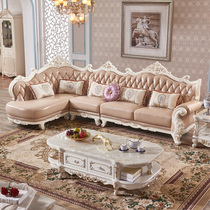  European-style first-layer cowhide sofa Living room leather sofa luxury type