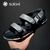 Shalai 2019 sandal mới mùa hè nam mang giày đế bệt thời trang - Sandal giày tây