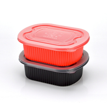Disposable double-layer plastic lunch box thickened fast food box with interior tray 100 sets