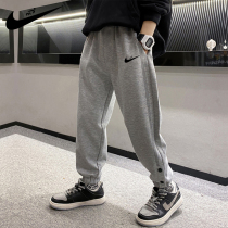 Nike Tide Cards for boys and girls CUHK Childrens clothing Long pants spring autumn Summer thin Casual Sports Knitted Sweatpants