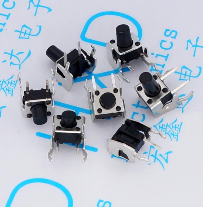 Side foot 6 * 6 * 8MM microswitch 6 * 6 * 8 side insert light touch switch button switch with bracket-Taobao