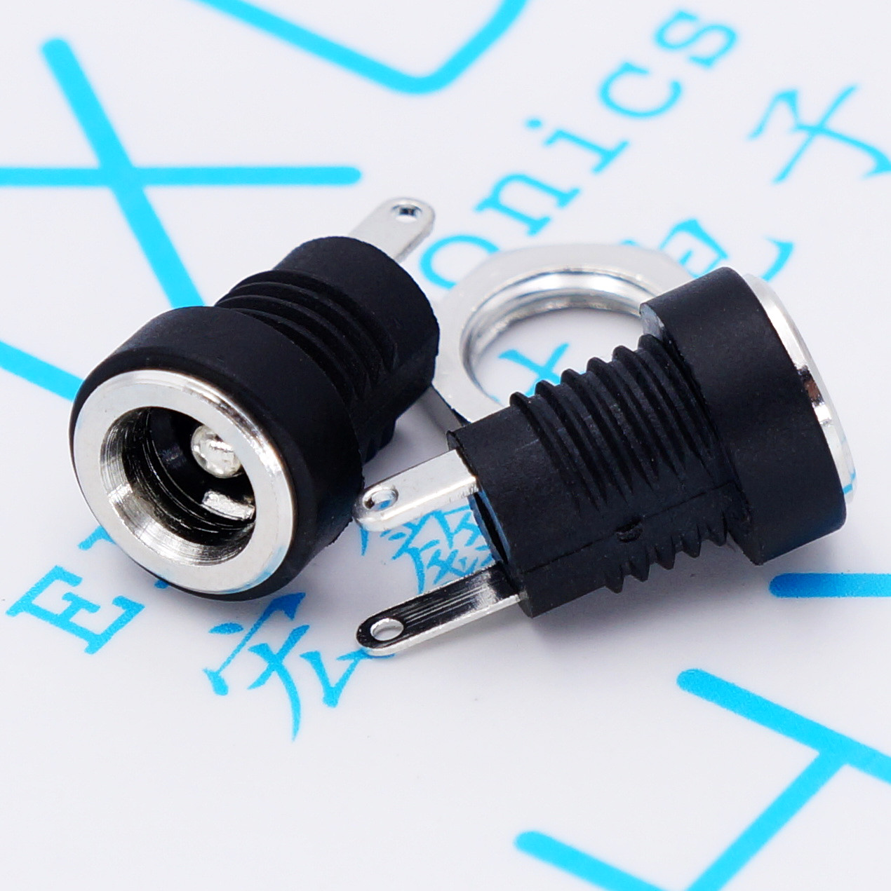 DC022B full copper DC-022B with nut DC power socket DC seat DC-022B 2-pin welding wire