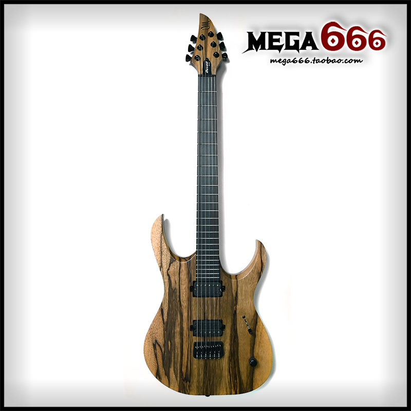 (mega666) Polish handmade Mayones Duvell BL Black Limba 6-string electric guitar