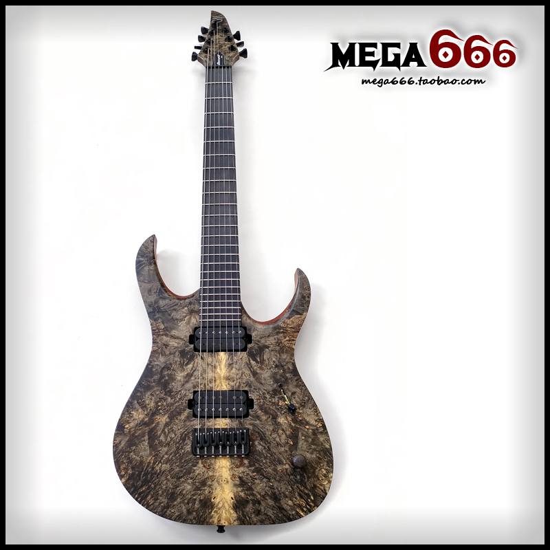 (mega666) Mayones Duvell 7 MBC 2016 Buckeye Burl electric guitar