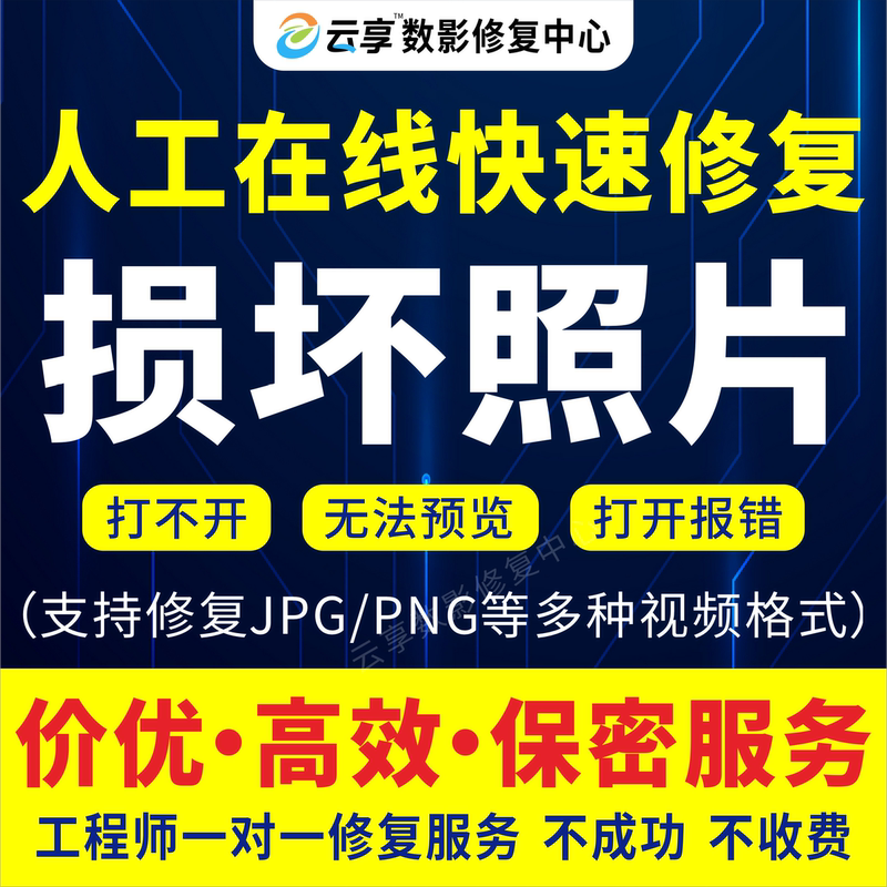 Artificial Online Repair of Damaged Images and Photos, Including Jpg/Png Format Errors That Prevent Them from Opening, Photo Repair Processing