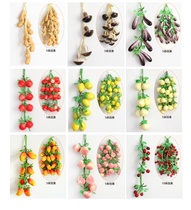 Peach orange foam cucumber corn wall decoration simulation vegetable string fake fruit Pepper restaurant photo pendant banana