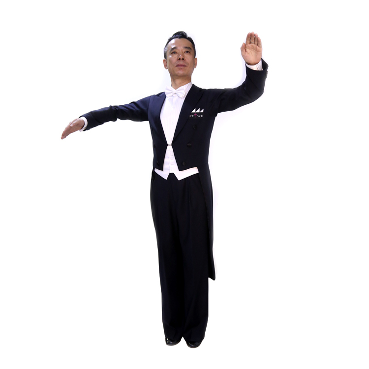 Mingyu Single-Piece Four-Way Stretch Men's Modern Tuxedo Tailcoat Ballroom Dance Competition Costume