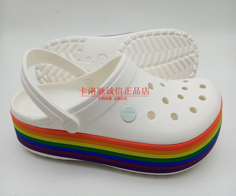 Heightening women's shoes non-slip thick-soled beach hole shoes girl fashion lightweight sandals and slippers 205434 breathable