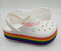 Heightening womens shoes non-slip thick-soled beach hole shoes girl fashion lightweight sandals and slippers 205434 breathable