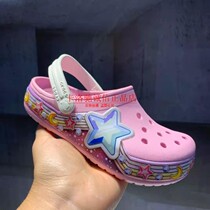2022 Childrens Hole Shoes Boys and Girls Cartoon Star Airplane Spider-Man Beach Non-slip Sandals and Slippers) 207075