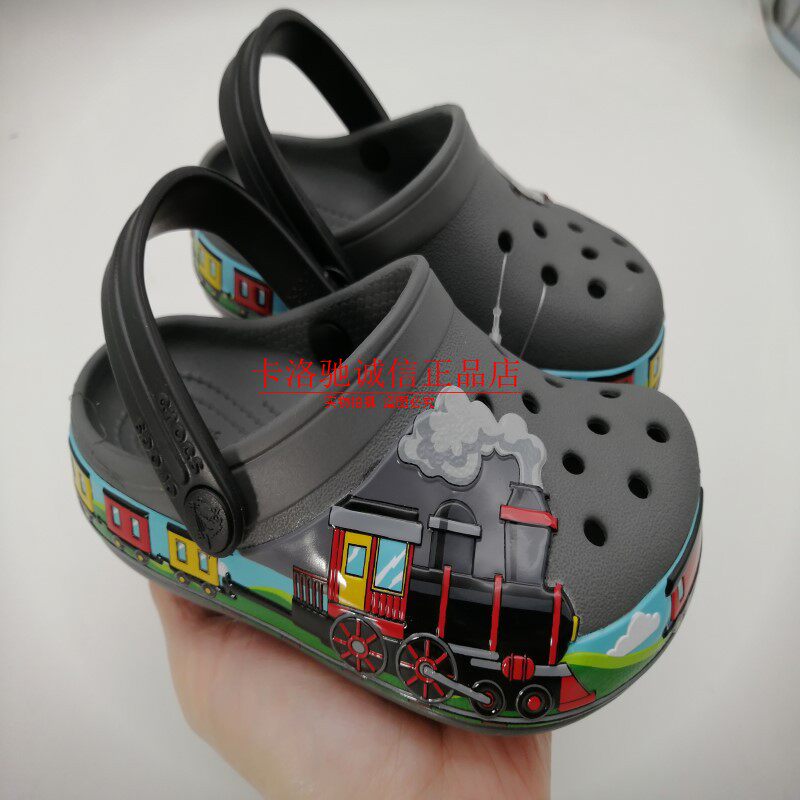 Summer new baby children's shoes small train Xiaoke Luoge boys and girls beach sandals hole shoes 205516