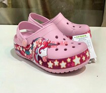 Girls shoes 2020 summer new fun college unicorn cool flash small gramog hole shoes outer wear non-slip shoes