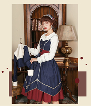 (Full stock) No word poetry - Qing Lo original national brand Lolita suit dress college style solid color
