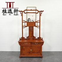 Mahogany coat cabinet Burmese rosewood carved integral clothes rack solid wood foyer cabinet large fruit rosewood storage cabinet