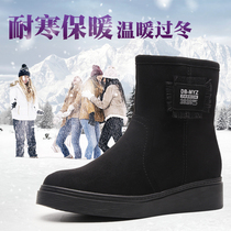 Taiyuan old Beijing cloth shoes flagship store official womens shoes winter plus velvet warm cotton shoes non-slip snow boots