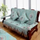 Sofa gỗ đệm với lưng đệm xốp dính liền nhau ba người sofa gỗ gụ đệm gỗ liên bang đệm ghế