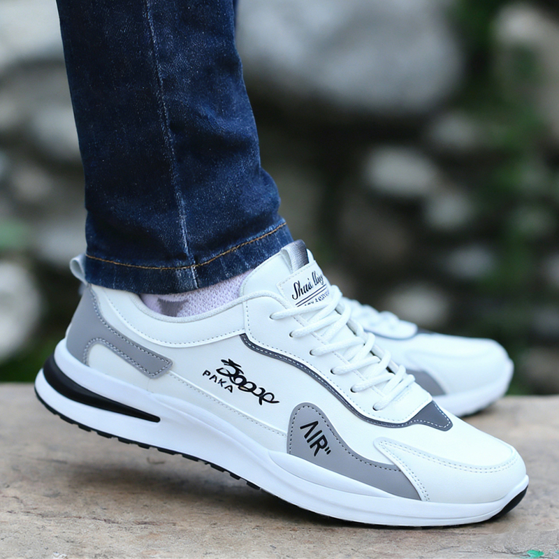 Men's Shoes 2026 Spring New Waterproof Leather Casual Sports Shoes Soft Sole Non-Slip Versatile Breathable Trendy Shoes Men's Shoes
