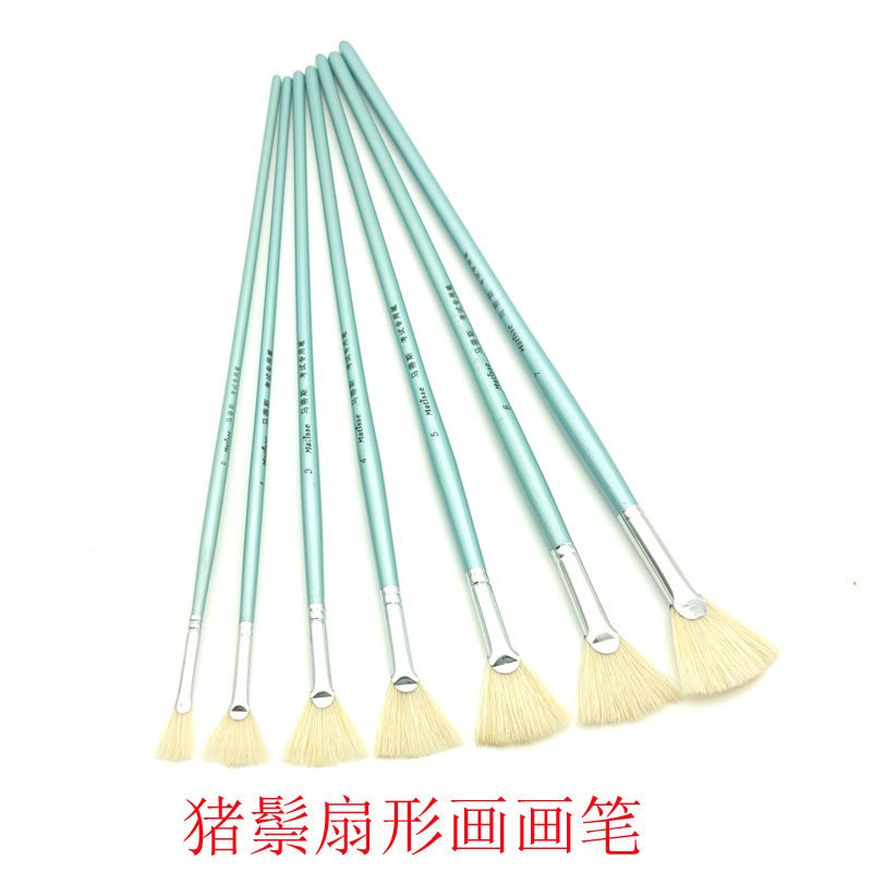 Blue pole single-branch sector pig mane oil paintbrush exam available pen propylene pen 0-8 single branch low price for sale