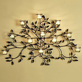 Eurostyle Iron Art Wall Accessories Furnishing Creative Home Living Room Candlestick Hung on Romantic Wedding Wedding Prop Special Price