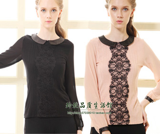 Autumn and winter style L' Orinya bamboo fiber ladies uni-coat dolls collar undercoat with a big code FY149