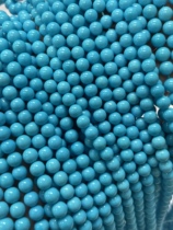 (Supply from Italian factory) High-quality Meison round bead Sleeping Beauty high porcelain blue semi-finished necklace non-returnable