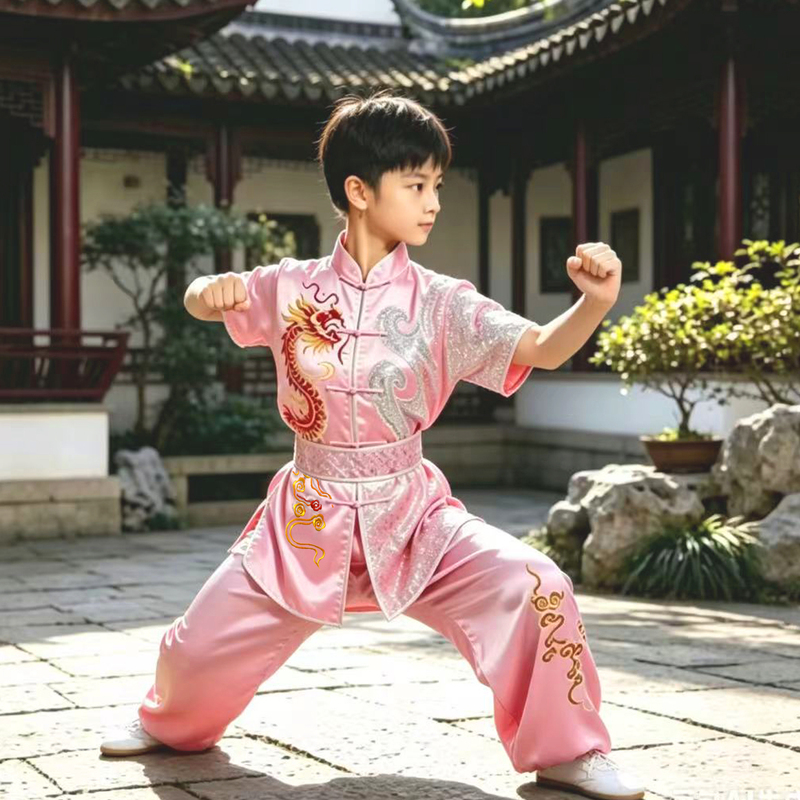 New Embroidered Dragon Martial Arts Performance Competition Uniforms for Men and Women, Physical Examination Training Practice Uniforms, Routine Martial Arts Colorful Uniforms for Adults and Children New Embroidered Dragon Martial Arts Performance Competition Uniforms for Men and Women, Physical Examination Training Practice Uniforms, Routine Martial Arts Colorful Uniforms for Adults and Children