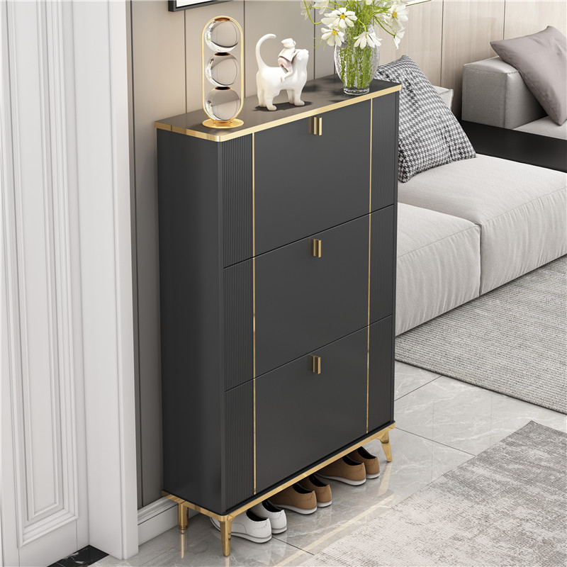 Modern light luxury ultra-thin shoe cabinet home door large-capacity tipping bucket porch cabinet simple storage shoe rack
