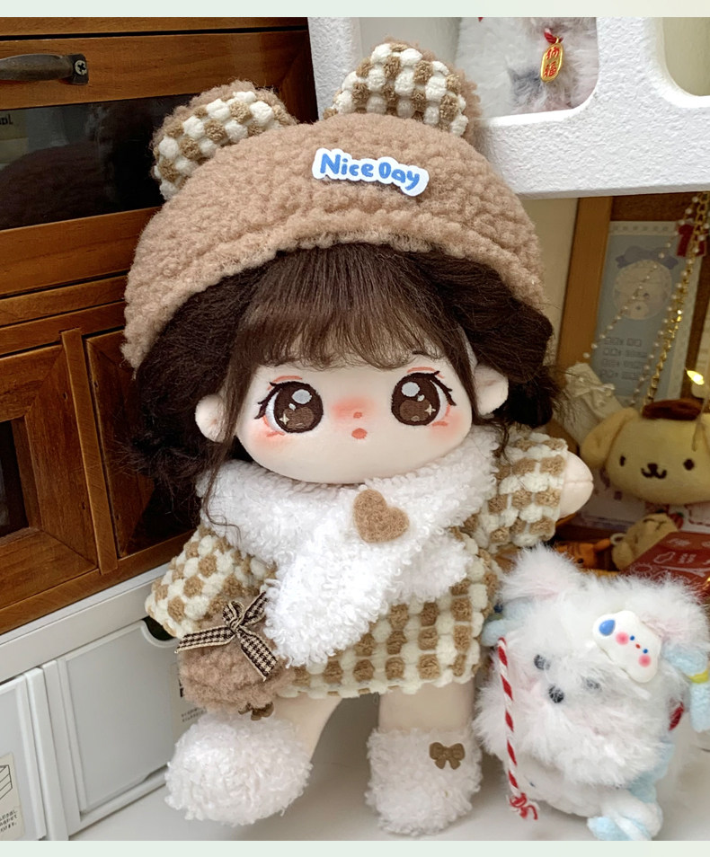 贝乐宠物园棉花娃娃正版女20cm公仔玩偶冬季娃衣换装裙子衣服套装
