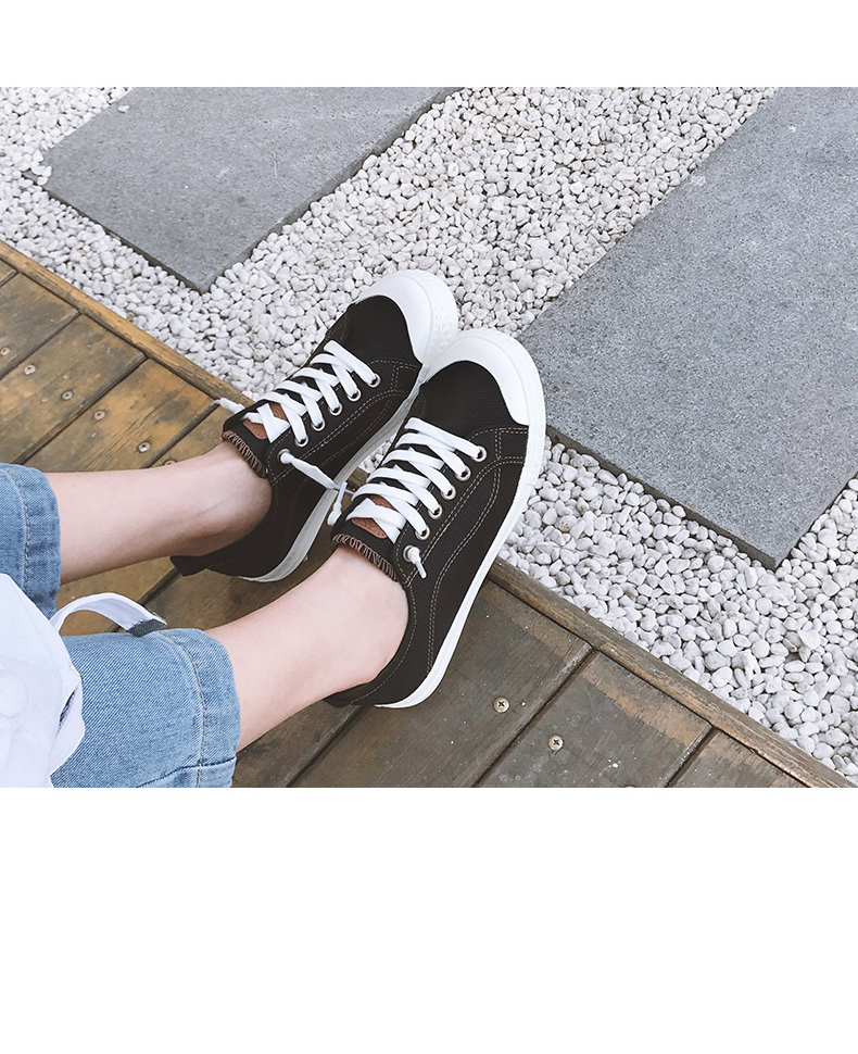 Giày vải nam nữ màu đen hoang dã 2019 mùa xuân phiên bản mới của Hàn Quốc giầy nữ cao cấp