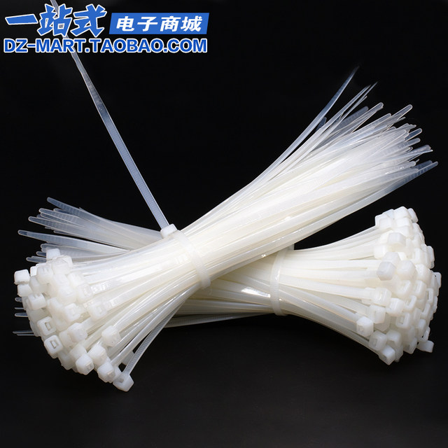 Self-locking nylon cable ties 3*60-4*200mm small cable ties fixed plastic strapping wire harness black and white