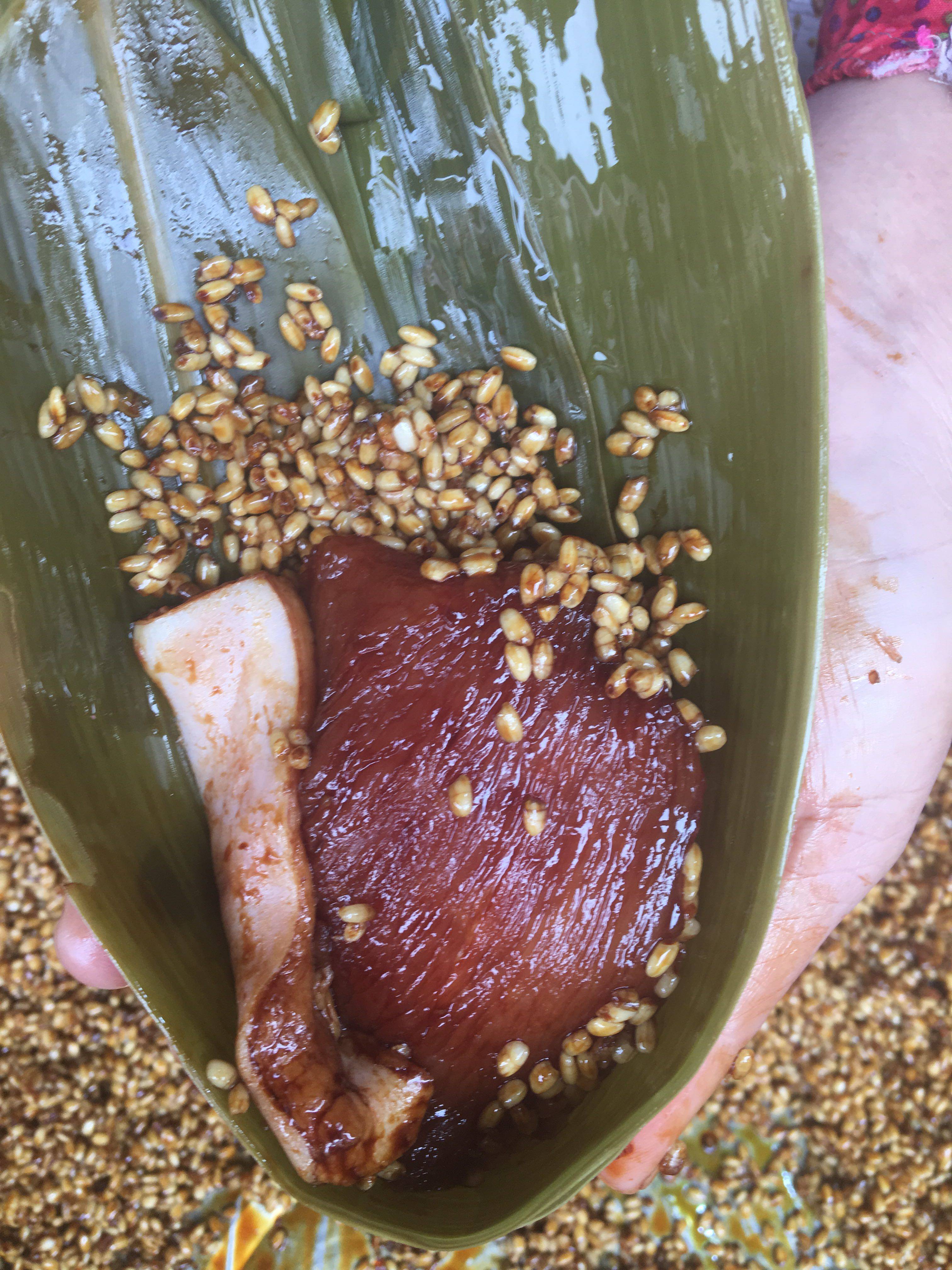 The ancient town of Yongmao Chang Myeongchang sign large meat rice glutinous rice glutinous meat fattening and thin 