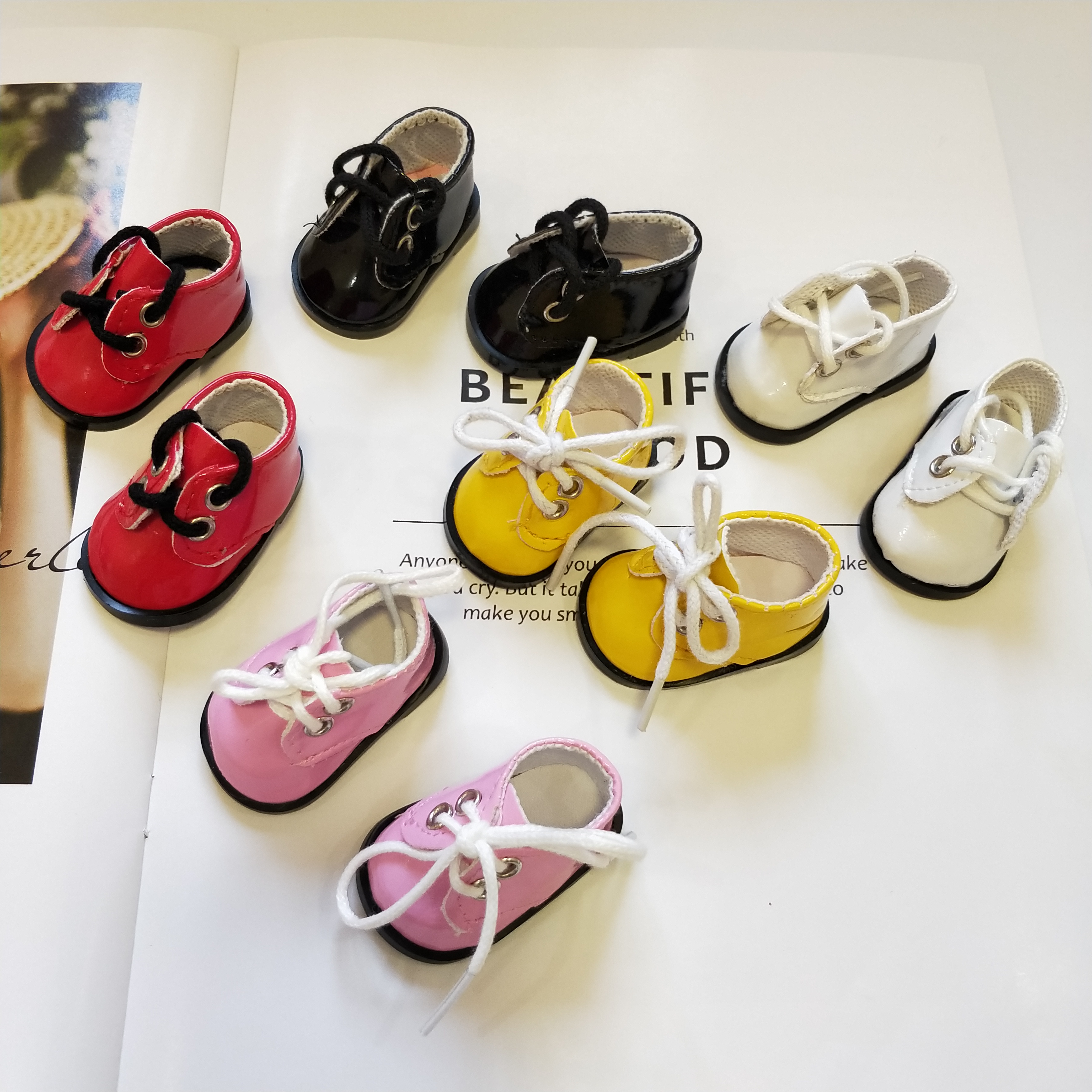 20cm doll accessories 20 cm doll small leather shoes Love Bean Cotton Doll Accessories Eva with shoes