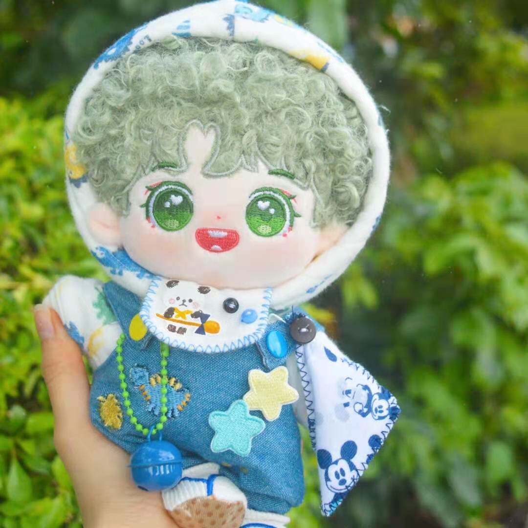 20 cm doll Ming pedestrian paparazzi doll green curly hair doll plush stuffed toy