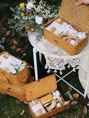 Oshudan with hand gift female bridesmaid return gift box wedding high-end wedding groomsman set high-end set Tanabata