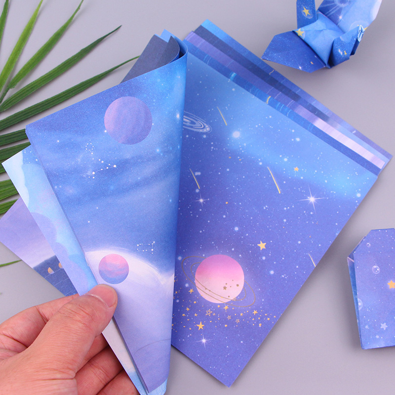 Good table friends * square color starry sky rabbit thousand paper crane origami students handmade paper material love cardboard