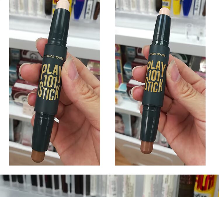 Hàn Quốc Chính hãng Etude Nhà Etude House play101 đôi đầu cao sửa chữa năng lực dính bút bóng PONY đẩy phấn tạo khối 3ce