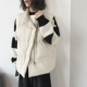 Mùa thu đông phiên bản Hàn Quốc của cổ áo oversize vest cotton quần áo Đơn giản lão hóa màu hoang dã áo vest nữ áo khoác nữ cao cấp