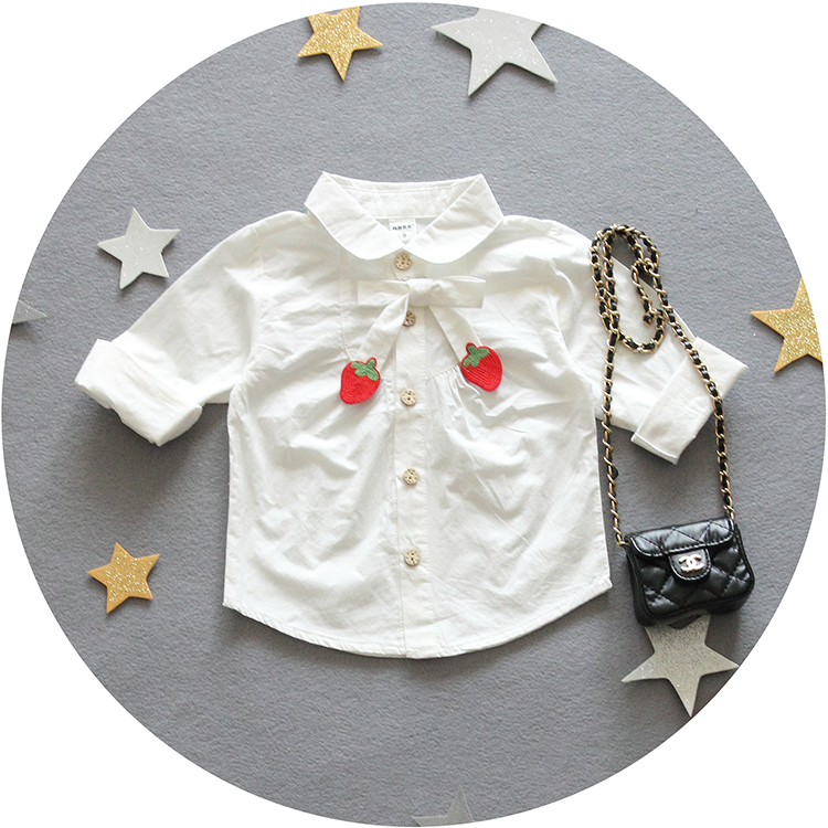 Chemise fille à manche longue en coton - Ref 2085684 Image 11