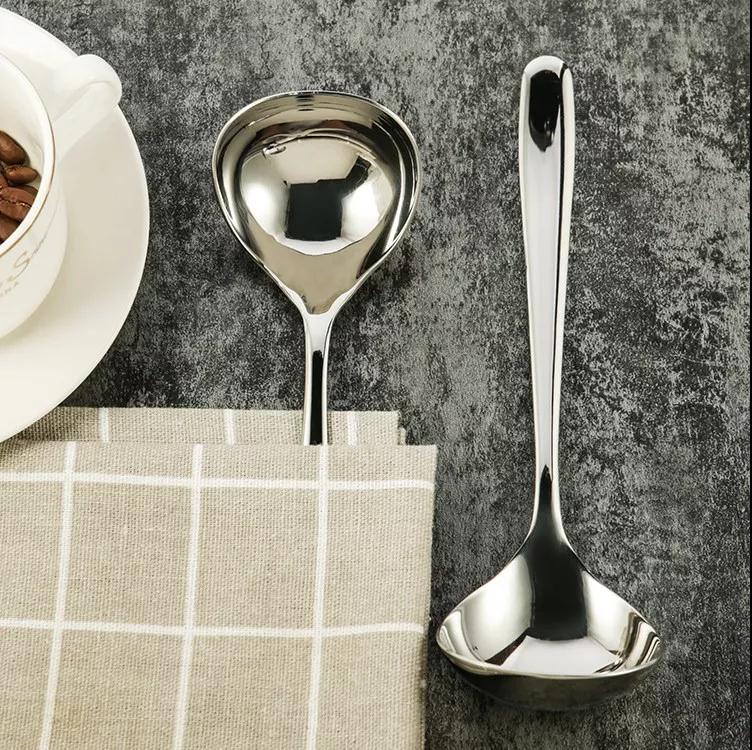 (Every family needs one) thickened long handle deep spoon 304 food grade stainless steel multi-functional spoon
