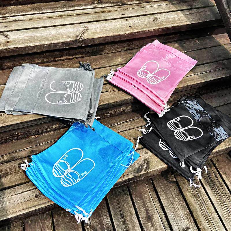 Storage artifact Home shoe storage bag convenient dust-proof travel bundle mouth non-woven cloth dust-proof shoe bag 1A8