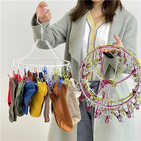The windy is not afraid as well ~ every day the underwear socks tie 6 clamps windproof and anti-suntan multifunctional drying clamps