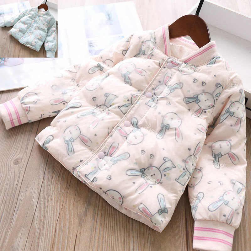 Children's and girls' winter clothes 90% white duck down light and thin down jacket inner liner baby warm down jacket foreign style