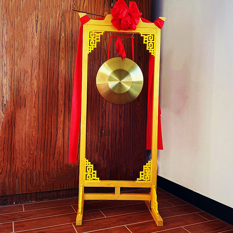 Musical instrument flower window gong with frame complete 40cm50 cm 36 bronze gong smash golden egg to open 4S store festive percussion