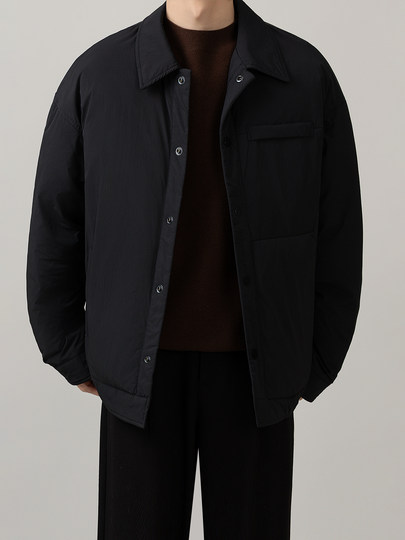 Winter new men's lapel jacket down jacket casual loose 90 white duck down lightweight jacket men's tops