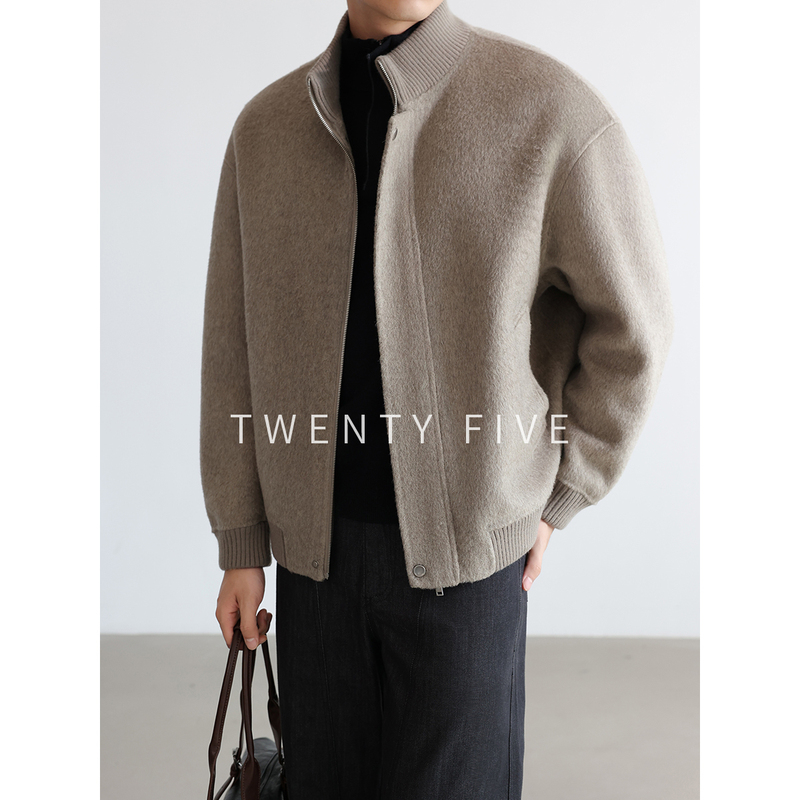 100% Wool Series Urban Light Luxury Men's Stand Collar Double-Sided Woolen Autumn and Winter Warm Woolen Jacket 100% Wool Series Urban Light Luxury Men's Stand Collar Double-Sided Woolen Autumn and Winter Warm Woolen Jacket