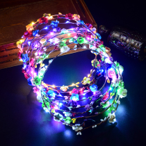 2021 New luminous wreath headgear Net red shake sound small gift concert night market tourist attractions hot sale source