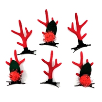 Christmas antler hairclip pin hairband cute children Girl hair accessories elk headgear ornament