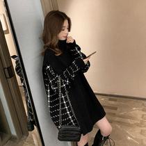 Pregnant Woman Blouses Spring Autumn New Internet Red Hot Mother Out of Knitted One-piece Dress 2022 Autumn Winter Dress Pregnant Women Sweater