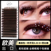 European and American wind mascara new hands for one second blooming black brown 0 03DD Barbie with super long dense dense and intense sugar